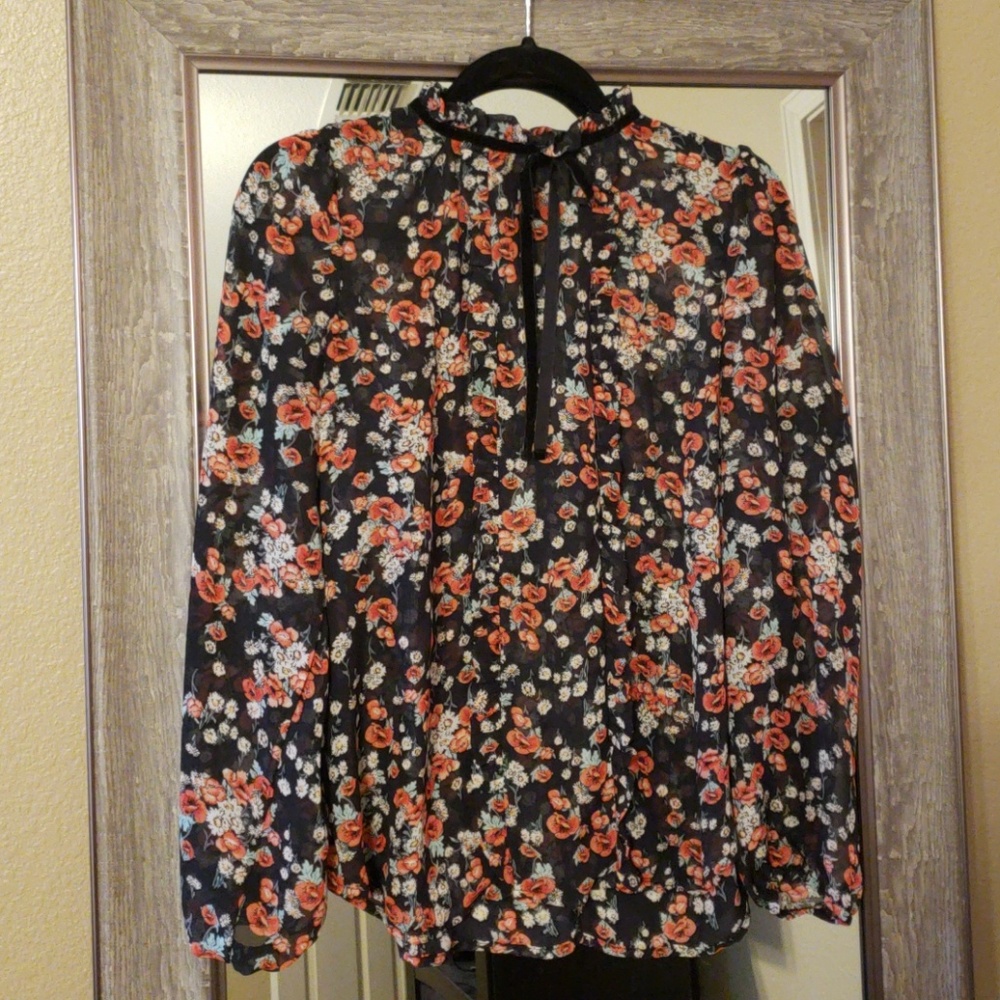 Victorian Style Floral Blouse